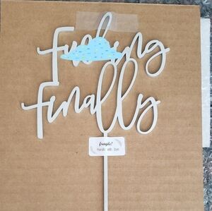 Silver Cake Topper for Celebrations